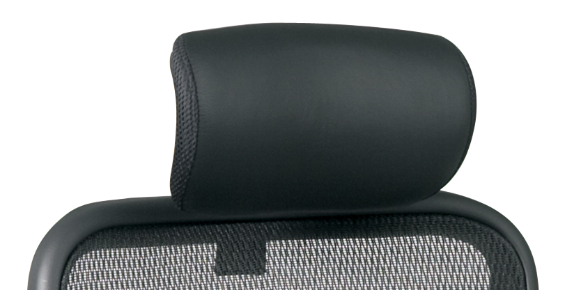 Optional Black Leather Headrest. Ratchet Height Adjustment. Fits 818 Series Only.