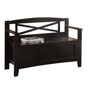 Metro Entry Way Bench with Black finish