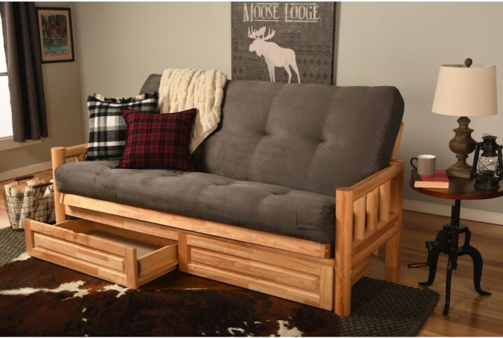 The lodge futon frame is a rustic hardwood frame with that classic up north feel. The rustic finish on this frame allows the natural beauty of the wood grain to come through. In addition to it's rustic charm