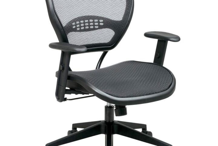Task chair offers an air grid seat and back with built-in padded
