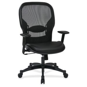 Professional Managers Chair is sure to impress everybody around the office and get the job done efficiently and in style. Design features a breathable mesh back and contoured