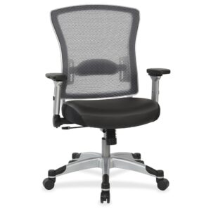 Professional Light Air Grid Back and Seat Chair boasts more than just its attractive looks. Intelligently constructed with a breathable mesh back and eco leather seat