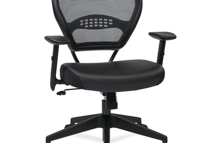 Managers chair offers a breathable back and thickly padded