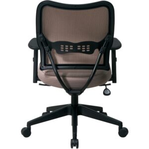 arms that adjust in height and width and a VeraFlex breathable fabric back with matching VeraFlex fabric seat. Functions include one-touch pneumatic seat-height adjustment