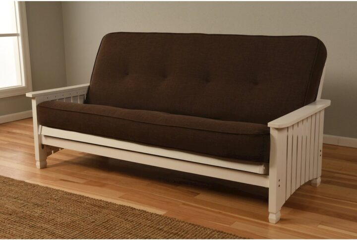 This no-flip mattress is constructed of high density foam and a 294 easy hinge innerspring unit. The easy hinge spring unit allows the mattress to effortlessly convert from a sofa to a standard full size bed. The easy hinge mattress is also designed to fit perfectly in the sitting position every time. The attreactive tufted cover nicely finishes off this premium futon mattress.
