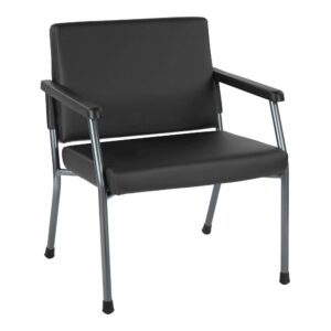 Bariatric Big & Tall Chair in Dillion Black Fabric with Soft PU Arms