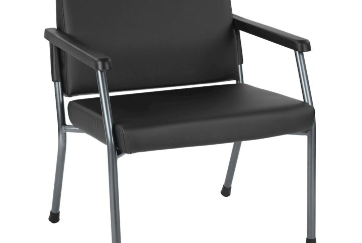 Bariatric Big & Tall Chair in Dillion Black Fabric with Soft PU Arms