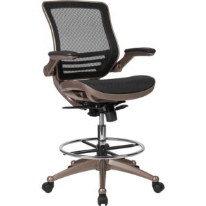 This top-quality drafting chair is constructed with a higher seat range to reach work surfaces that are above the average desk height