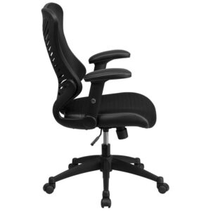 then you're in for a real treat with this black mesh ergonomic task chair. The ventilated design allows air to circulate to your back