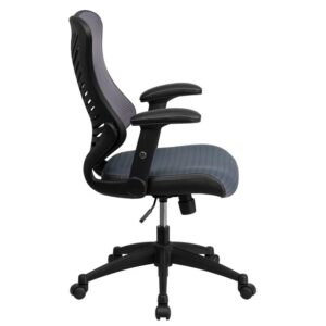 then you're in for a real treat with this gray mesh ergonomic task chair. The ventilated design allows air to circulate to your back