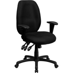 You may have to work but you can do it in style with this ergonomic executive office chair. This black