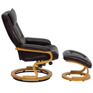 a book or just some down time than in a recliner. This brown set features a built-in pillow top headrest