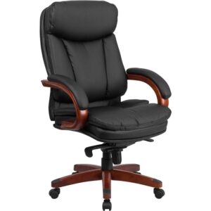 You may have to work but you can do it in style with this ergonomic executive office chair. With features like contoured cushions