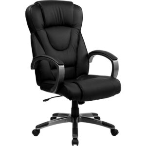 This plush LeatherSoft chair has a very appealing look to show off your modern taste in computer seating. Chair features generous padding on the seat