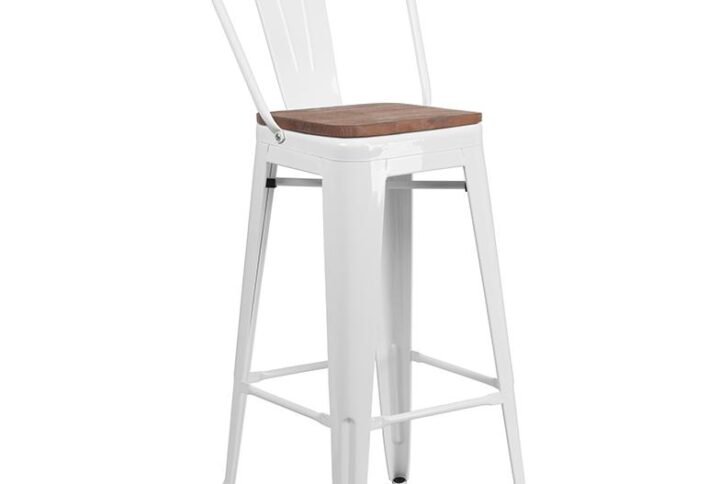 Give yourself a leg up on other seating with this Bistro style bar height stool. This cafe stool will give your dining room