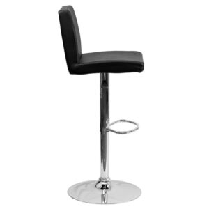 panel back black barstool that proves simple doesn't have to be boring. This piece would be a great fit for your home bar