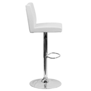 panel back white barstool that proves simple doesn't have to be boring. This piece would be a great fit for your home bar