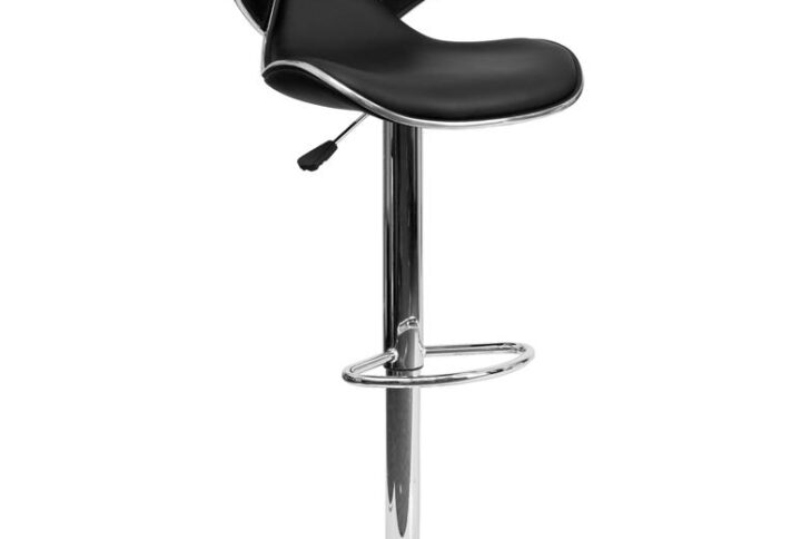 This sharply designed black adjustable height bar stool may be the most comfortable
