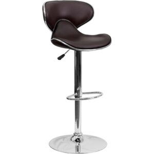 This sharply designed brown adjustable height bar stool may be the most comfortable
