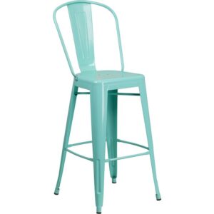 Create an eclectic look around your pub height dining room table or a set up a cozy space in your kitchen to enjoy a cup of joe and light breakfast with this vibrant dining stool. You'll be pleasantly surprised how well these colorful metal bar stools blend in with your existing furnishings. Durably constructed