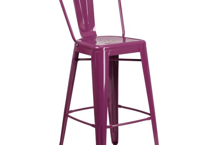 Create an eclectic look around your pub height dining room table or a set up a cozy space in your kitchen to enjoy a cup of joe and light breakfast with this vibrant dining stool. You'll be pleasantly surprised how well these colorful metal bar stools blend in with your existing furnishings. Durably constructed