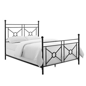 Expect sweet dreams in the Montgomery bed.  Forged from thick steel bars in the traditional “captured circle” design