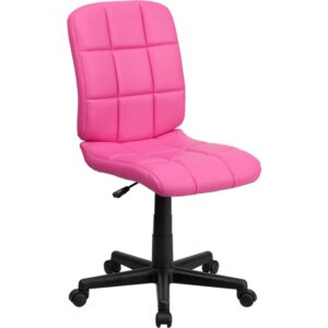 Give your workspace a different look with this elegant computer task chair that features quilted