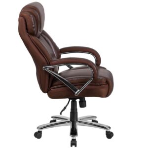 offering a broader seat and back width. This office chair features plenty of thick