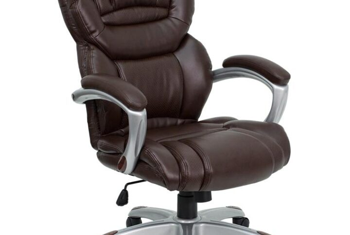 This popular contemporary office chair features soft LeatherSoft upholstery