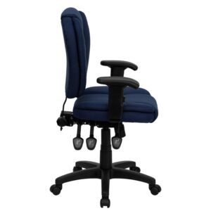 increasing the angle between your torso and thighs. The waterfall front seat edge removes pressure from the lower legs and improves circulation. Chair easily swivels 360 degrees to get the maximum use of your workspace without strain. The pneumatic adjustment lever will allow you to easily adjust the seat to your desired height.