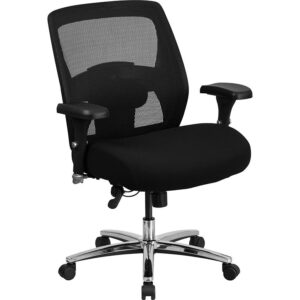 This black mesh Big & Tall executive office chair was designed to meet your needs around the clock. Also known as multi-shift task chairs