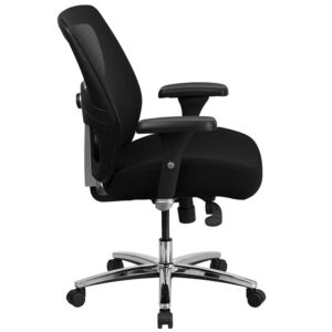 a 24-hour office chair is designed for extended use or multiple-shift environments. The big and tall design also aids in accommodating larger and taller body types. This chair has been tested to hold a capacity of up to 500 lbs.