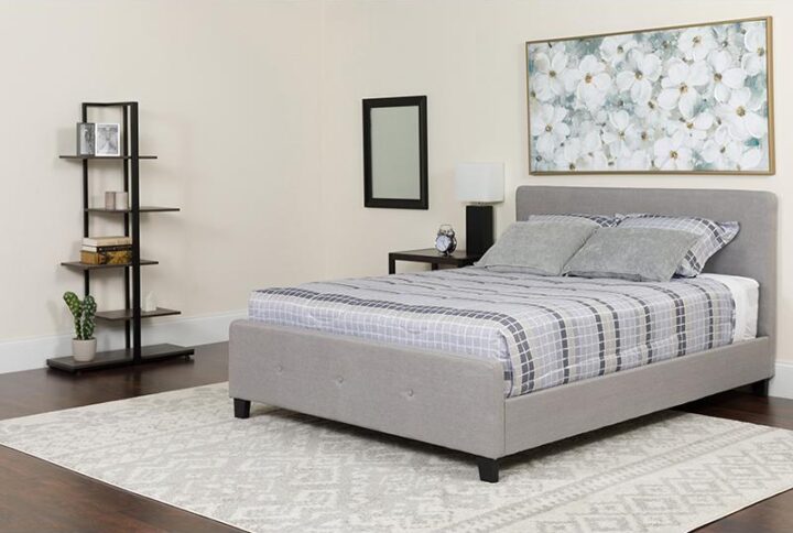 This casual looking platform bed has button tufting that adds a nice touch to display a unique look in your bedroom. If you're on the market for a bed that provides an open concept feel