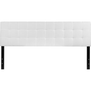 you need a headboard to provide extra support. A headboard gives your room a very personal touch and allows you to show off your style. This gorgeous white king headboard features button tufting and a diamond stitch pattern design