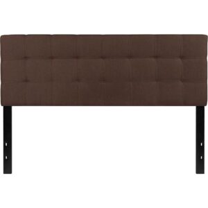 you need a headboard to provide extra support. A headboard gives your room a very personal touch and allows you to show off your style. This gorgeous dark brown queen headboard features button tufting and a diamond stitch pattern design