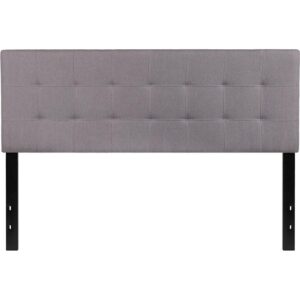 you need a headboard to provide extra support. A headboard gives your room a very personal touch and allows you to show off your style. This gorgeous light gray queen headboard features button tufting and a diamond stitch pattern design