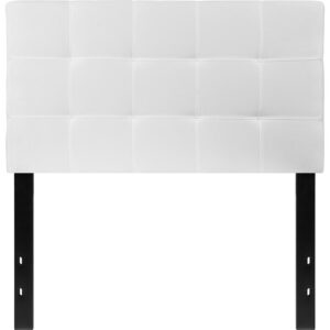 you need a headboard to provide extra support. A headboard gives your room a very personal touch and allows you to show off your style. This gorgeous white twin headboard features button tufting and a diamond stitch pattern design