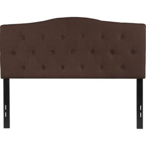 you need a headboard to provide extra support. A headboard gives your room a very personal touch and allows you to show off your style. This gorgeous dark brown full headboard features button tufting and a diamond stitch pattern design