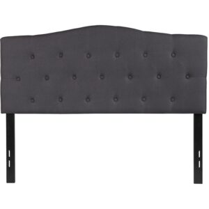 you need a headboard to provide extra support. A headboard gives your room a very personal touch and allows you to show off your style. This gorgeous dark gray full headboard features button tufting and a diamond stitch pattern design