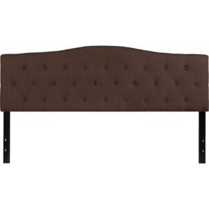 you need a headboard to provide extra support. A headboard gives your room a very personal touch and allows you to show off your style. This gorgeous dark brown king headboard features button tufting and a diamond stitch pattern design