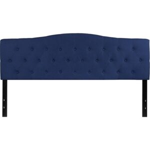 you need a headboard to provide extra support. A headboard gives your room a very personal touch and allows you to show off your style. This gorgeous navy king headboard features button tufting and a diamond stitch pattern design