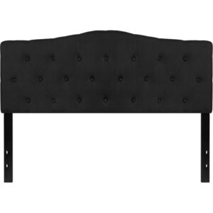 you need a headboard to provide extra support. A headboard gives your room a very personal touch and allows you to show off your style. This gorgeous black queen headboard features button tufting and a diamond stitch pattern design