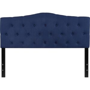 you need a headboard to provide extra support. A headboard gives your room a very personal touch and allows you to show off your style. This gorgeous navy queen headboard features button tufting and a diamond stitch pattern design