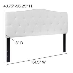 you need a headboard to provide extra support. A headboard gives your room a very personal touch and allows you to show off your style. This gorgeous white queen headboard features button tufting and a diamond stitch pattern design