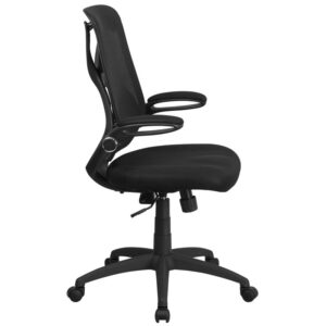 preventing long term strain. The synchro tilt control allows the chair's back and seat to recline at different rates