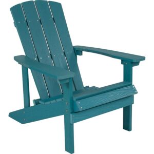 Bring the beach to your home with this colorful seafoam adirondack lounging chair. This lounger has a wide back