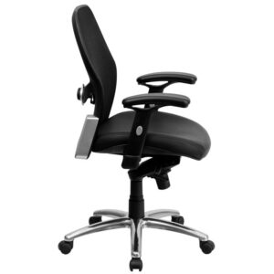 which minimizes the risk of pain. The chrome base adds a stylish look to complement a contemporary office space. This comfortably designed computer chair will make a great option for your home or office space.