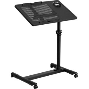 Get moving...or stay put on this mobile computer desk with adjusting capabilities. No need to purchase a cooling pad