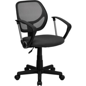 The benefits of a comfortable chair are many and should never be underestimated. This gray mesh task chair supports you when you're working long hours to get the job done