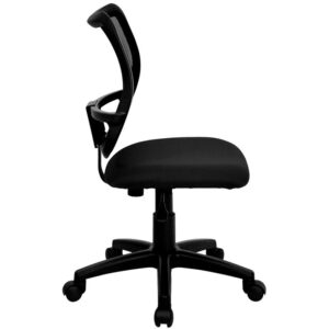 Finding a comfortable chair is essential when sitting for long periods at a time. This mesh office chair can keep you more productive throughout your work day with its ventilated back design. The breathable mesh material allows air to circulate to keep you cool while sitting. The mid-back design offers support to the mid-to-upper back region. The contoured backrest provides firm back support allowing your back to rest comfortably. The waterfall front seat edge removes pressure from the lower legs and improves circulation. Chair easily swivels 360 degrees to get the maximum use of your workspace without strain. The pneumatic adjustment lever will allow you to easily adjust the seat to your desired height. From behind the desk to the meeting room this chair can provide a seamless addition to your work space.